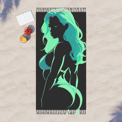 "Reverie: Diving into the Depths of the Mysterious Mind" - Towel - Boho Beach Towel