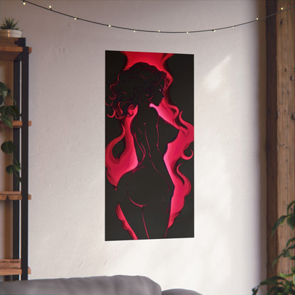 Glowing Shadow: Silhouette of an anime flame