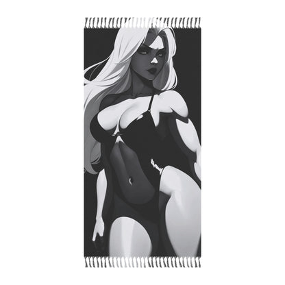 "Monochrome Seduction: Unveiling the Allure of the Bikini Muse" - Towel - Boho Beach Towel