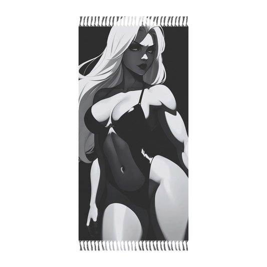 "Monochrome Seduction: Unveiling the Allure of the Bikini Muse" - Towel - Boho Beach Towel