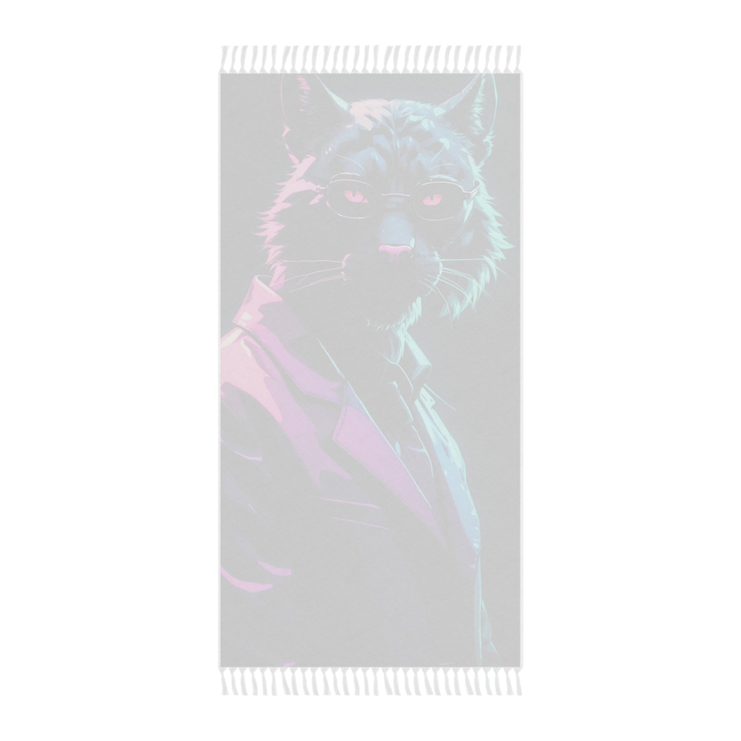 "Smooth Sophistication: The Ink Panther's Armani Affair" - Towel - Boho Beach Towel