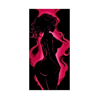 Glowing Shadow: Silhouette of an anime flame