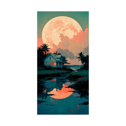 Moonlit Solitude: A Lonely Beach House Serenade