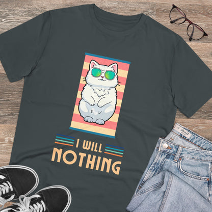 The Zen of Inaction: A Cat's Serene Slumber - T-shirt - Unisex