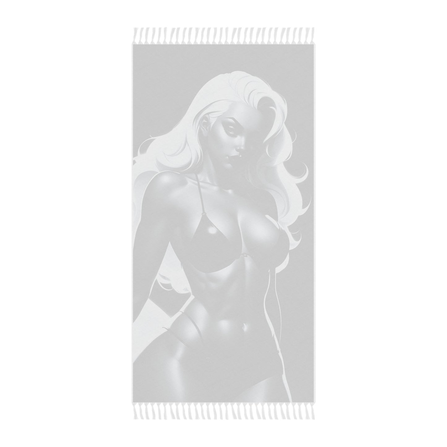 "Bikini Titan: Power and Grace at Midnight" - Towel - Boho Beach Towel