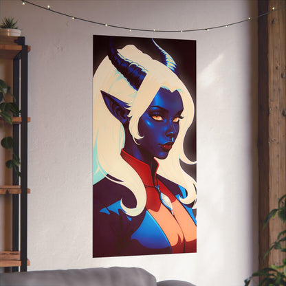 Shadows of Azure: The Mysticism of a Tiefling Portrait