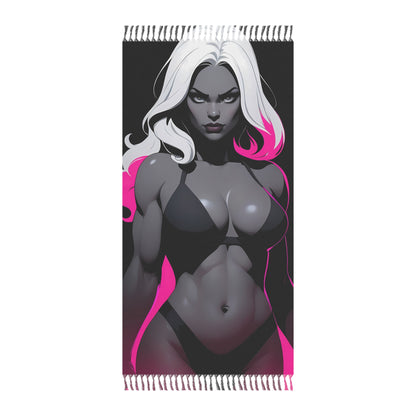 "Pink Paragon: The Beguiling Spotlight Seduction" - Towel - Boho Beach Towel