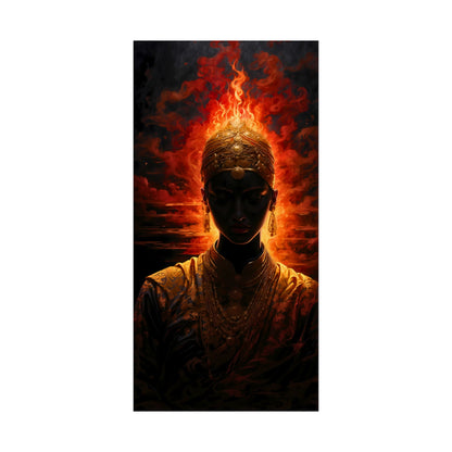 Transcendent Embers: Buddha in the Storm